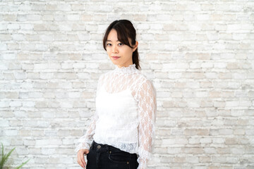 若い女性のポートレート