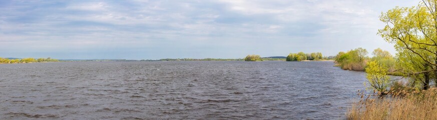 Fototapeta na wymiar panoramic landscape with Lake Pecs - Hungary