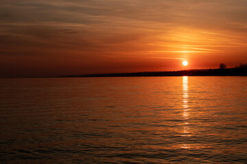 a beautiful twilight on the lake