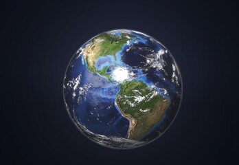 Earth Hour. Dark planet Earth. Elements of this image furnished by NASA