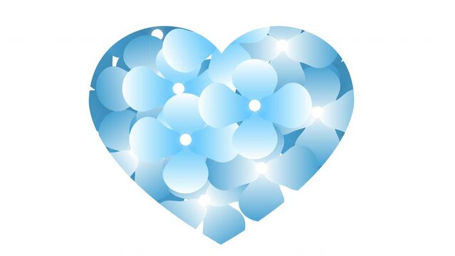 紫陽花とハート