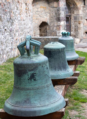 Fototapeta premium Old church bells exposed to visitors to the basilica in Esztergom - Hungary