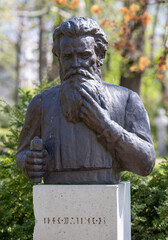 A close-up of the statue of Izso Miklos 
from Margaret Island Park in Budapest - Hungary  
He was a...