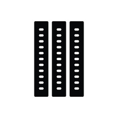 Obraz premium Black solid icon for strips