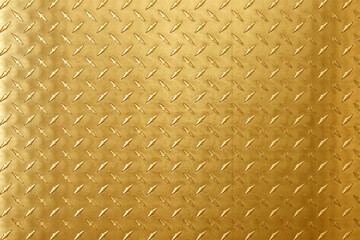Brass texture with diamond embossed, gold background for design.