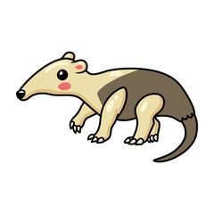 Fototapeta premium Cute little tamandua cartoon character