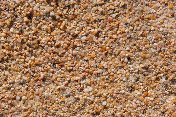 grains of clear sand on the floor, sand pattern for background.