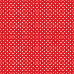 red polka dots on white