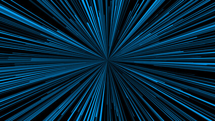 Obraz premium blue motion line zoom abstract background