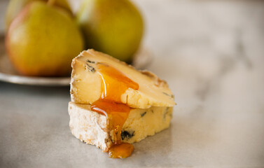 Blue cheese with honey