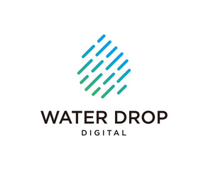 Abstract water drop logo design vector template