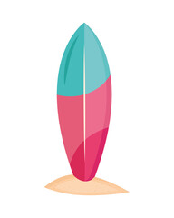 surfboard sport in the sand