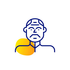 Male nurse. Healthcare worker icon. Pixel perfect, editable stroke, line art color