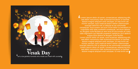 Naklejka premium vector illustration for buddha Purnima, Vesak day