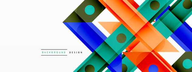 Bright colorful straight lines geometric abstract background. Trendy overlapping lines composition for wallpaper, banner, background or landing