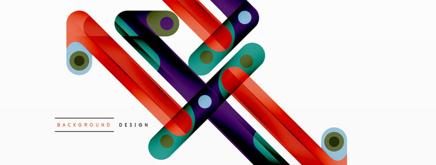 Colorful dynamic stripe composition. Lines geometric creative abstract background for wallpaper, banner or landing