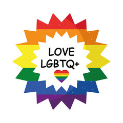 Fototapeta premium lgtbi flag in stamp