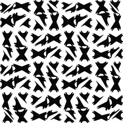 Vector monochrome pattern, Abstract texture for fabric print, card, table cloth, furniture, banner, cover, invitation, decoration, wrapping.seamless repeating pattern.Black and 
white color.