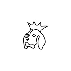 King dog design logo vector