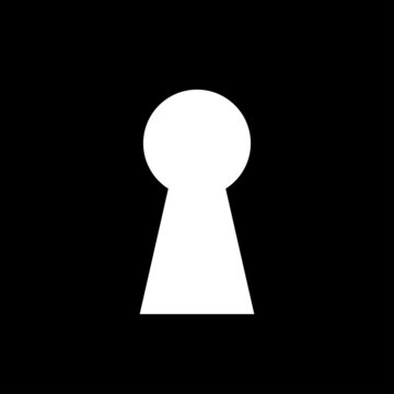 Keyhole with black background. Vector