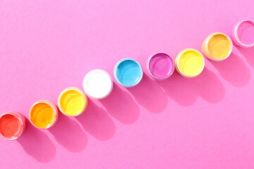 Multicolored gouache.