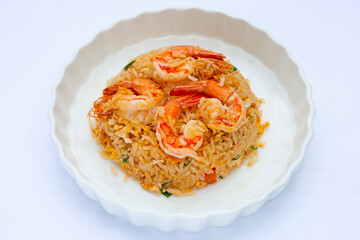 Prawn and egg fried rice
