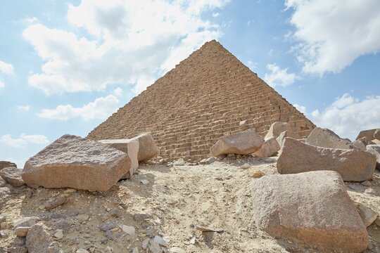 The Pyramid Of Menkaure At Giza, Egypt