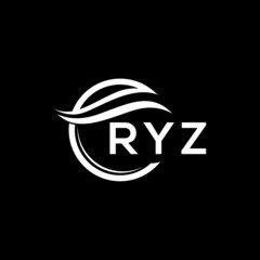 RYZ letter logo design on black background. RYZ  creative initials letter logo concept. RYZ letter design.
 - obrazy, fototapety, plakaty