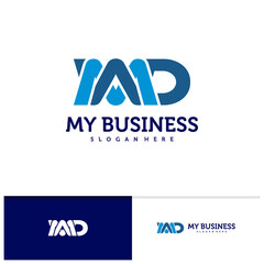 Initial M W D logo vector template, Creative M W D logo design concepts