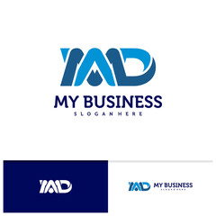 Initial M W D logo vector template, Creative M W D logo design concepts