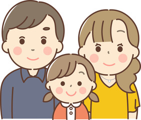 若い世代の3人家族