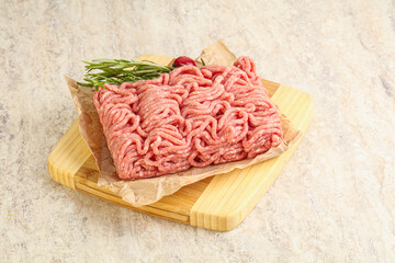 Raw beef minced meat for cooking