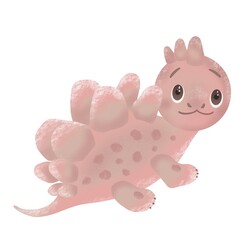 Cute dinosaur, baby illustration. Favorite child character.