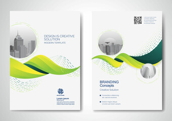 Template vector design for Brochure, AnnualReport, Magazine, Poster, Corporate Presentation, Portfolio, Flyer, infographic, layout modern with color size A4, Front and back, Easy to use.