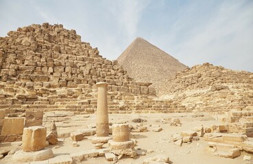 The Queen's Pyramids Outside the Great Pyramid of Khufu