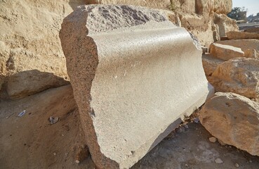 Curvy Blocks of Granite Located Near the Sphinx, Giza