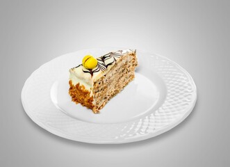 Tasty sweet Cake dessert on the desk