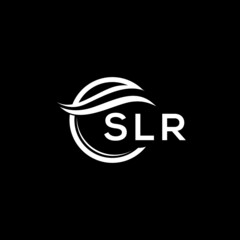 SLR letter logo design on black background. SLR  creative initials letter logo concept. SLR letter design.
