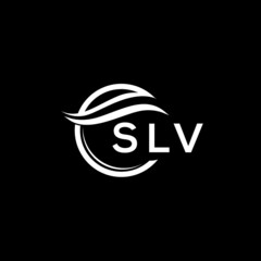 SLV letter logo design on black background. SLV  creative initials letter logo concept. SLV letter design.
