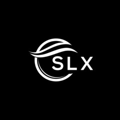 SLX letter logo design on black background. SLX  creative initials letter logo concept. SLX letter design.
