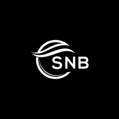 SNB letter logo design on black background. SNB  creative initials letter logo concept. SNB letter design.
