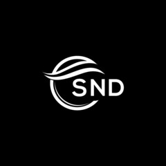 SND letter logo design on black background. SND  creative initials letter logo concept. SND letter design.
