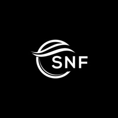 SNF letter logo design on black background. SNF  creative initials letter logo concept. SNF letter design.
