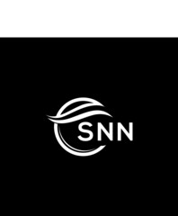 SNN letter logo design on black background. SNN  creative initials letter logo concept. SNN letter design.
