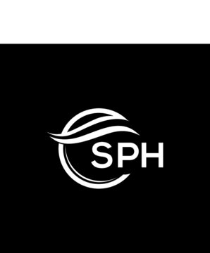 SPH letter logo design on black background. SPH  creative initials letter logo concept. SPH letter design.

