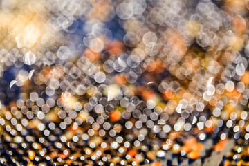 Bokeh background from bee hive