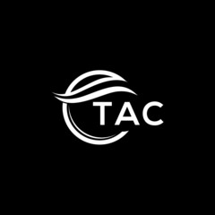 TAC letter logo design on black background. TAC  creative initials letter logo concept. TAC letter design.
