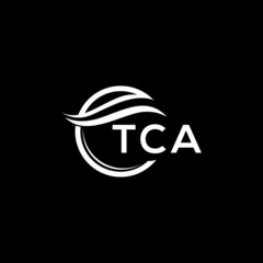 TCA letter logo design on black background. TCA creative initials letter logo concept. TCA letter design. 