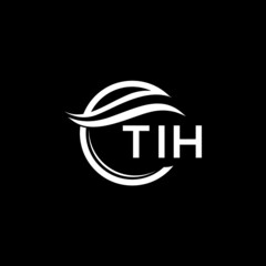 TIH letter logo design on black background. TIH  creative initials letter logo concept. TIH letter design.
