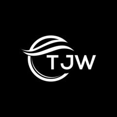 TJW letter logo design on black background. TJW  creative initials letter logo concept. TJW letter design.
